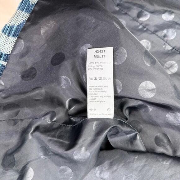 Joe Browns Trench Coach Womens Size 18 Blue Floral Paisley Button Front Jacket - Picture 8 of 10